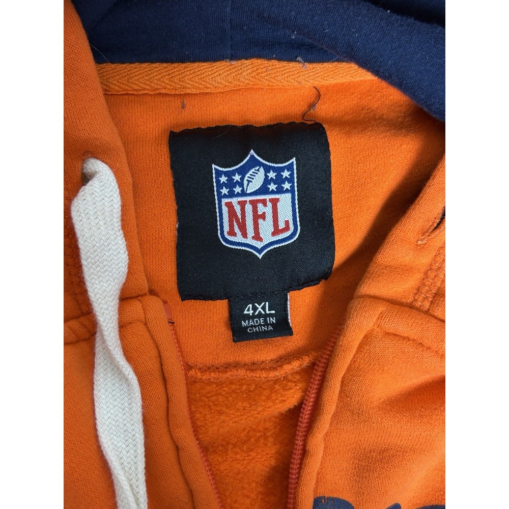 Denver Broncos G-III Mens 4XL Orange‎ Stitched NFL Football Full Zip Hoodie - Picture 4 of 14